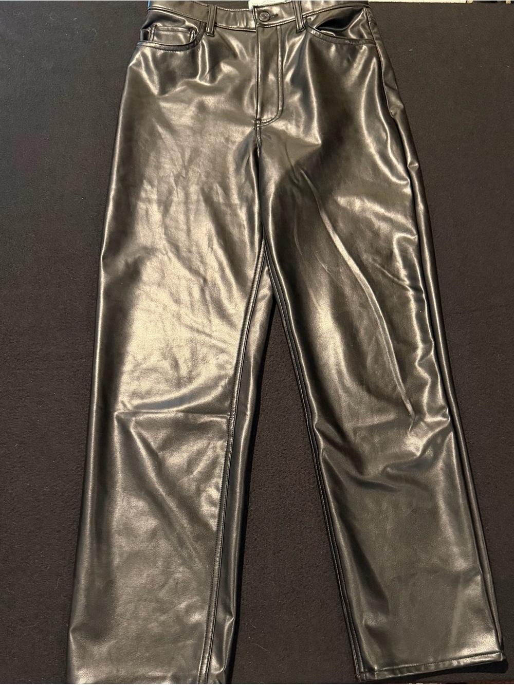 Abercrombie Fitch Vegan Leather Pants Ultra High Rise 27 4R